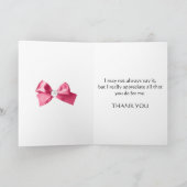 Danke Tochter, Blumenhandwerkskarte (Innenseite)