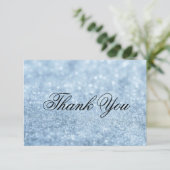 Danke, tolles Glit zu kardieren - LitBlue Dankeskarte (Stehend Vorderseite)