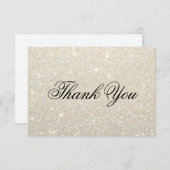 Danke, tolles Glit zu kardieren - weißes Gold Dankeskarte (Vorne/Hinten)