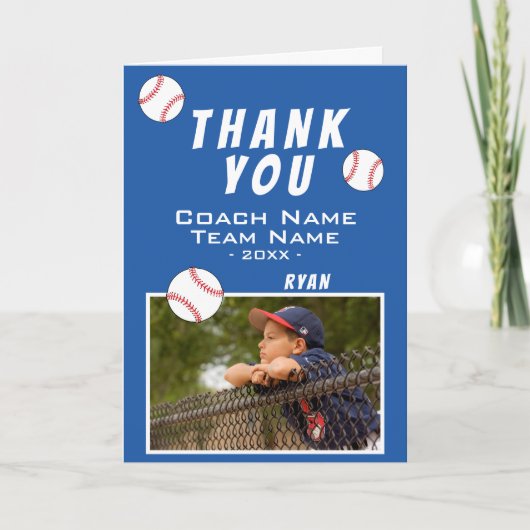 Danke Trainer Baseball Foto (Vorderseite)