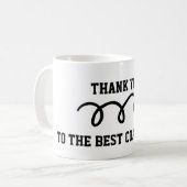 Danke Trainer | Baseball-Kaffeetasse Kaffeetasse (Vorderseite Links)