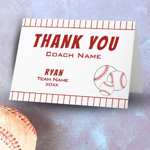 Danke Trainer Baseball-Trainer-Karte