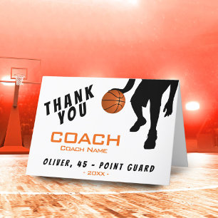 Danke Trainer Basketballspieler Karte