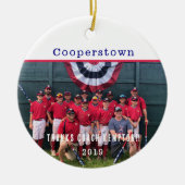Danke Trainer – Cooperstown Andenken Teamfoto  Keramik Ornament (Vorne)