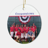 Danke Trainer – Cooperstown Andenken Teamfoto  Keramik Ornament (Links)