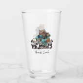 Danke Trainer-Geschenk Wombat Sporttrainer-Kunstwe Glas (Rückseite)