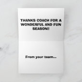 DANKE TRAINER Karte (Innenseite)