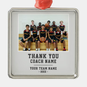 Danke Trainer Karte Team Name Foto Ornament Aus Metall