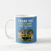 Danke Trainer mit Teamname Foto Kaffeetasse (Links)