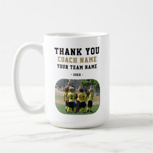 Danke Trainer mit Teamname Foto Kaffeetasse