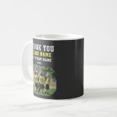 Danke Trainer mit Teamname Foto Kaffeetasse (Vorderseite Links)