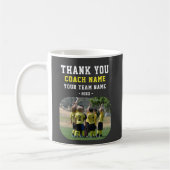 Danke Trainer mit Teamname Foto Kaffeetasse (Links)