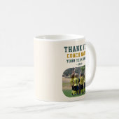 Danke Trainer mit Teamname Foto Kaffeetasse (VorderseiteRechts)