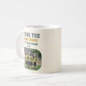 Danke Trainer mit Teamname Foto Kaffeetasse (Vorderseite Links)