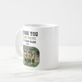 Danke Trainer mit Teamname Foto Kaffeetasse (Vorderseite Links)