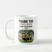 Danke Trainer mit Teamname Foto Kaffeetasse (Links)
