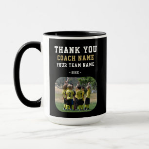 Danke Trainer mit Teamname Foto Tasse