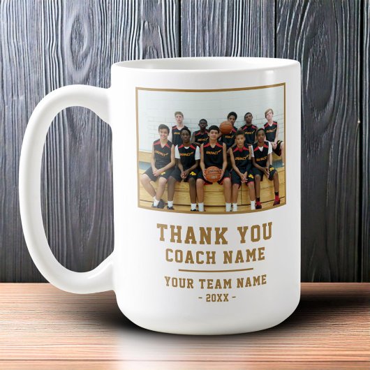 Danke Trainer Team Name Foto Kaffeetasse