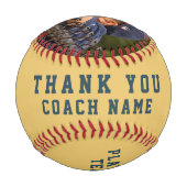 Danke Trainer Team Name Nummer Foto Baseball (Rückseite)