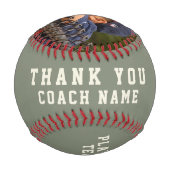 Danke Trainer Team Name Nummer Foto Baseball (Rückseite)