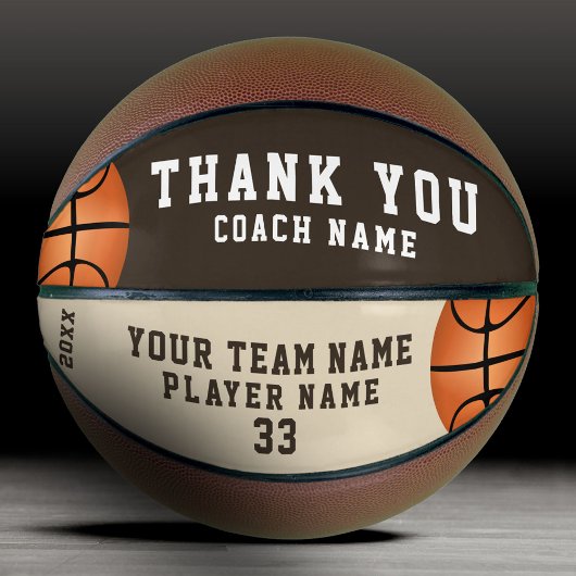 Danke Trainer Teamname Nummer Basketball