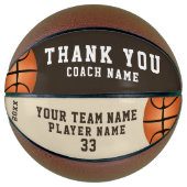 Danke Trainer Teamname Nummer Basketball (Vorderseite)