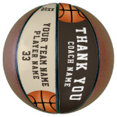 Danke Trainer Teamname Nummer Basketball (Vertikal)