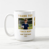 Danke Trainer Teamname Nummer Foto Tasse (Links)