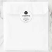 Danke Trendy Klassischer Rund Aufkleber (Tasche)