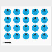 Danke Trendy Klassischer Rund Sticker (Blatt)