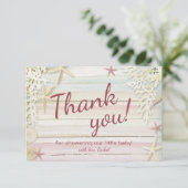 Danke Tropical Beach Seashell Baby Dusche (Stehend Vorderseite)