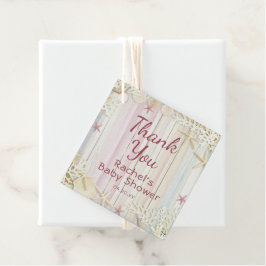 Danke Tropical Beach Seashell Baby Dusche Geschenkanhänger