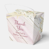 Danke Tropical Beach Seashell Baby Dusche Geschenkschachtel (Rückseite)