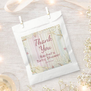 Danke Tropical Beach Seashell Baby Dusche Geschenktütchen