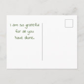 Danke Tropical Green Palm Leaf Wertschätzung Postkarte (Rückseite)