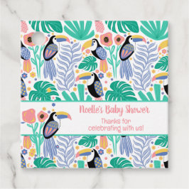 Danke Tropical Toucan Bird Baby Dusche Geschenkanhänger