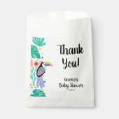 Danke Tropical Toucan Bird Baby Dusche Geschenktütchen (Vorderseite)
