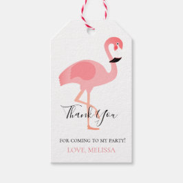Danke tropisch rosa Flamingo Geschenkanhänger