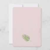 Danke, tropisches Palmblatt zu kardieren Dankeskarte (Rückseite)