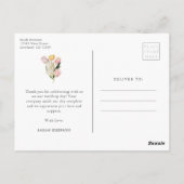 Danke, Tulip Postcard Postkarte (Rückseite)