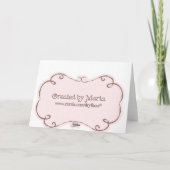 Danke, Tulips Dankeskarte (Rückseite)