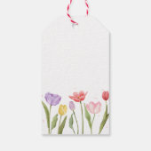 Danke Tulpen floral Boho Geschenkanhänger (Rückseite)