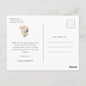 Danke Tulpen Postkarte (Rückseite)