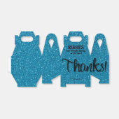 DANKE Türkise Imitate Glitzer Geschenkschachtel (Ungefaltet)