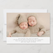 Danke Twins Baby Geschenk Neugeborene Babydusche (Rückseite)