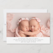 Danke Twins Baby Geschenk Neugeborene Babydusche (Rückseite)