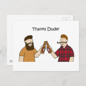 Danke Typ Funky Hipsters Postkarte (Vorne/Hinten)