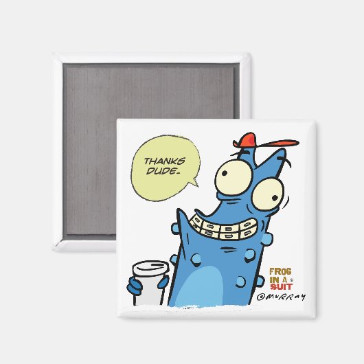 Danke Typ Square Magnet (Vorderseite/Rückseite)