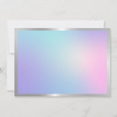 Danke, Typografie pink und blau ombre Dankeskarte (Rückseite)