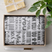 Danke Typografie-Seidenpapier Seidenpapier (Geschenk)